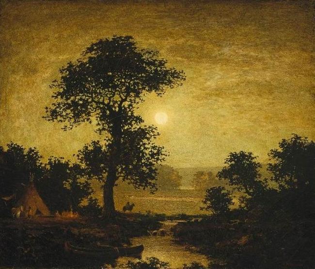 Ralph Blakelock Moonlight Sweden oil painting art